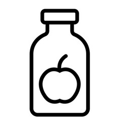 Black Apple Juice Icon On White Background