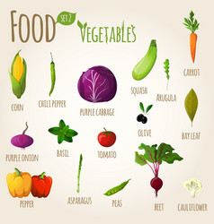 Food Vegetables Set