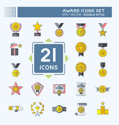 Icon Set Award Related To Award Symbol Doodle