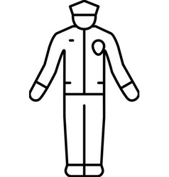 Police Worker Policeman Line Icon