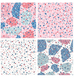 Terrazzo seamless pattern design marble wallpaper Vector Image