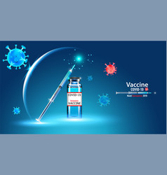 Abstract Vaccine Against Covid And Syringes