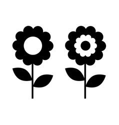 Cute Flowers Icon Isolated