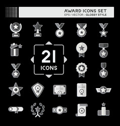 Icon Set Award Related To Award Symbol Glossy