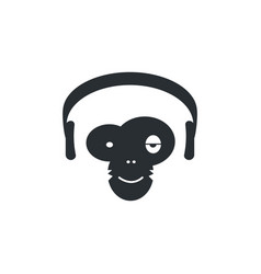 Monkey Music Logo Icon Design Symbol Flat