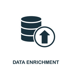 Data Enrichment Icon Monochrome Sign From