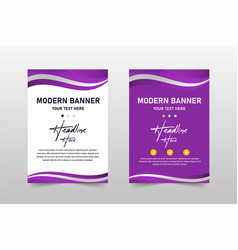 Modern Gradient Purple Wavy Business Banner