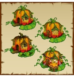 Pumpkin Houses Where There Live Gnomes