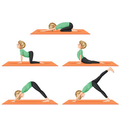 Set Of Yoga Postures