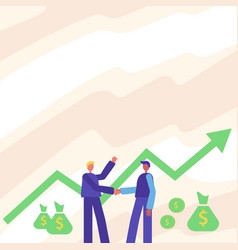 Two Men Standing Shaking Hands With Financial