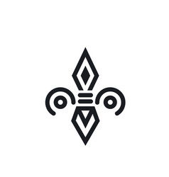 Fleur De Lis Icon Concept Design Template