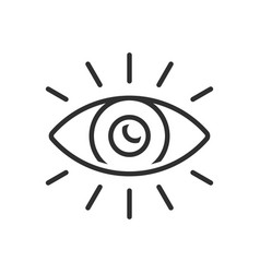 Simple Eye Icon Eyesight Pictogram In Flat Style