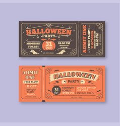 Vintage Halloween Tickets Design