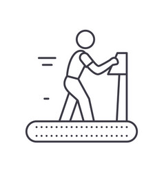 Exercise Stress Test Icon Linear Isolated