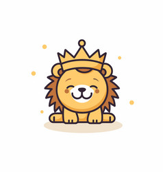 Lion King Cute Cartoon Animal With Crown