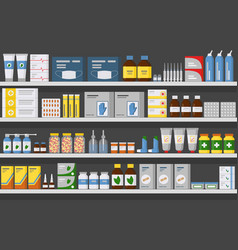 Pharmacy Shelves Background Storage And Sale