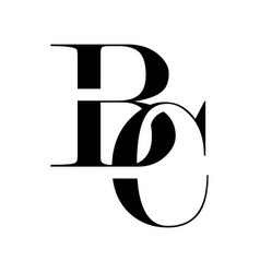 Monogram Logo Initial Letters Bc