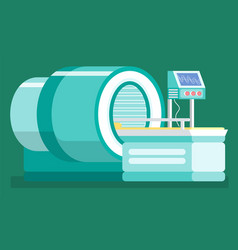 Mri Machine With Screen Showing Results Diagnosis