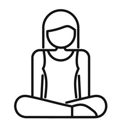 Person Meditation Pose Icon Outline Coping