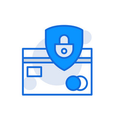 Secure Payment Business Icon With Blue Duotone