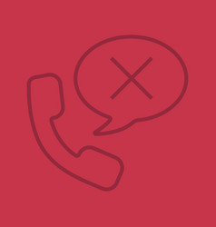 Rejected Phone Call Linear Icon