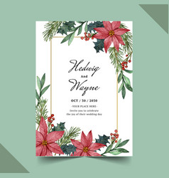 Watercolor Winter Wedding Invitation Template