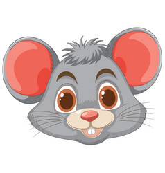 Cute Smiling Mouse With Large Pink Ears