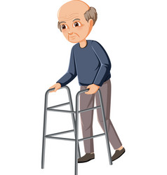 Elderly Man With Walker