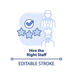 Hire Right Staff Light Blue Concept Icon