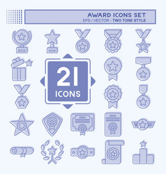 Icon Set Award Related To Award Symbol Two Tone