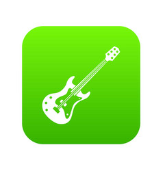 Classical Electric Guitar Icon Digital Green