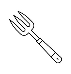 Fork Garden Tool Line Icon