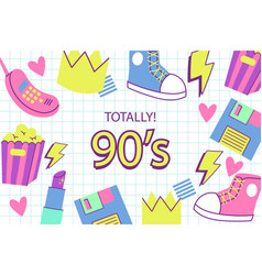 Hand Drawn Flat Nostalgic 90s Background