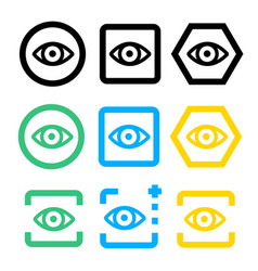 Simple Eye Icon Sign Design