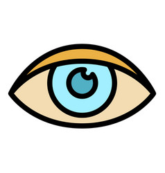 Dry Eye Icon Color Outline