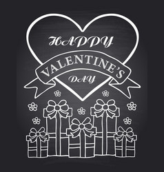 Happy Valentines Day Chalkboard Card