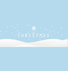 Merry Christmas Banner Winter Landscape