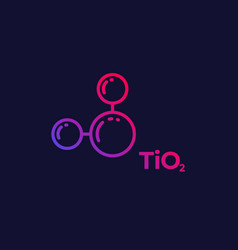 Titanium Dioxide Molecule Linear Icon