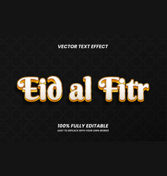 3d Eid Al Fitr Gold Text Effect