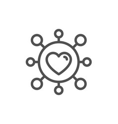 Dating Line Icon Social Network Sign