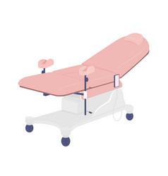 Gynecologist Examining Chair Semi Flat Color