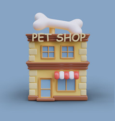 Pet Store In Cartoon Style Purchase Of Food