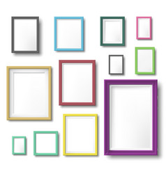 Realistic Color Photo Frame Rectangular Picture