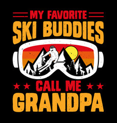 Skiing Rider Retro Vintage Ski T-shirt Design