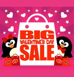 Big Sale Valentines Day Card With Penguins