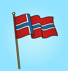 Flag Of Norway Pinup Pop Art