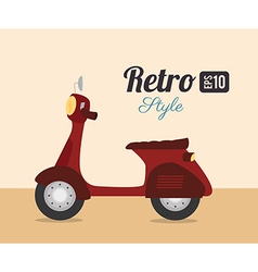 Motorbike Design Over Pink Background