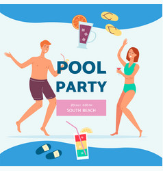 Poster Advertising A Summer Pool Party