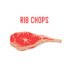 Rib Chops Meat Prime Beef Pork With Bone