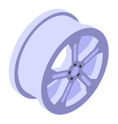 Auto Wheel Icon Isometric Rim Aluminium